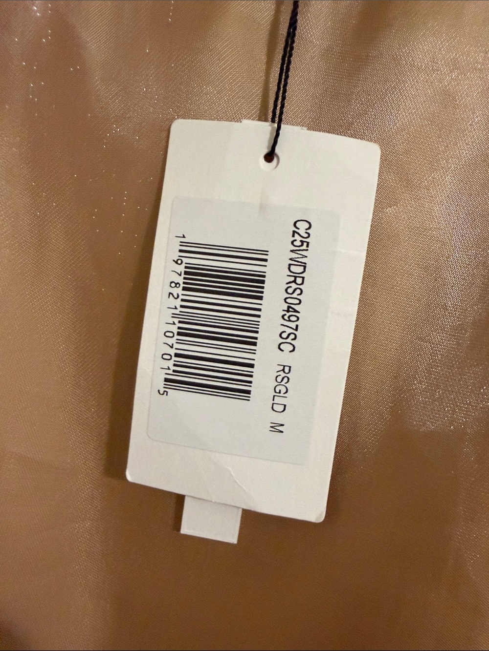 CAARA Slip Dress in Warm Beige light rose metallic tint NEW medium size - Picture 10 of 13